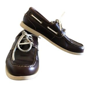 Cole Haan Pinch Road Trip Boat Shoes Brown Leather Loafer Men's Size US 8.5M